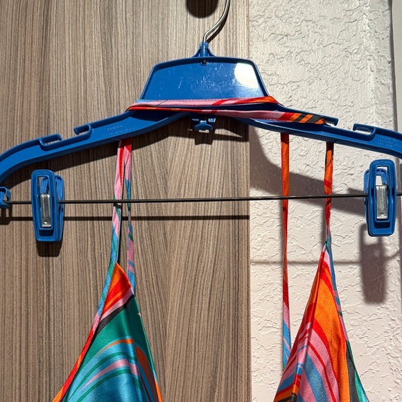 SHEIN Multicolor Swirl Maxi Dress - Blue, Red, Pink, Orange, Green - Picture 4 of 8